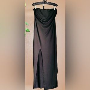 Hearts & Hips Tube long maxi dress with side slit !!